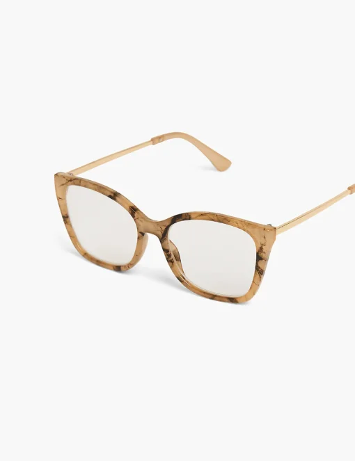 Readers^Lane Bryant Marble Cateye Reader Brown
