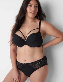 Plunge Bras^Lane Bryant Max Boost Plunge Bra Black