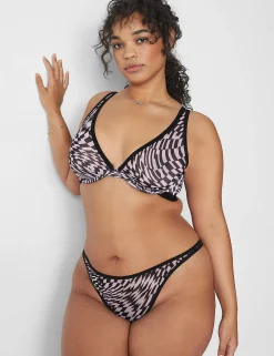 Plunge Bras^Lane Bryant Mesh Unlined High Apex Bra Zale Geo