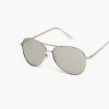 Sunglasses^Lane Bryant Metal Aviator With Rhinestone Detai Silver