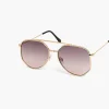 Sunglasses^Lane Bryant Metal Rope Detail Avaitor Sunglasse Gold Tone
