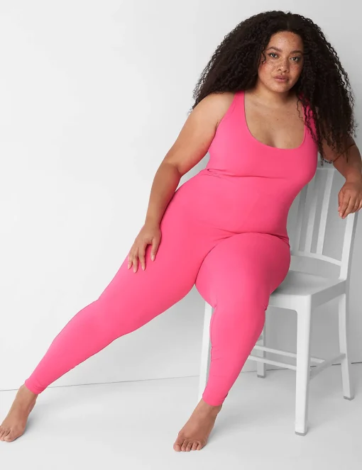 Sleep Separates^Lane Bryant Microfiber Jumpsuit Pink Glow