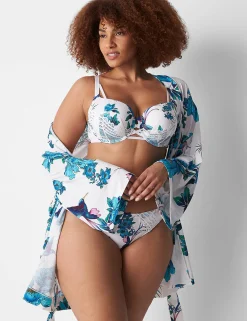 Robes^Lane Bryant Microfiber Robe Peony Floral