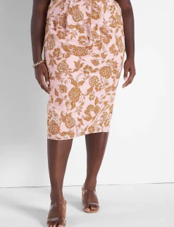 Skirts^Lane Bryant Midi Skirt Floral