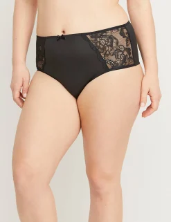 Cheeky Panties^Lane Bryant Mid-Waist Strappy-Back Cheeky Panty Black