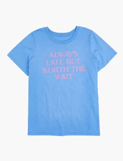 The Tee Shop^Lane Bryant Modern Always Late Graphic Tee Sky
