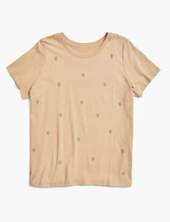 Knit Tops^Lane Bryant Modern Cacti Embroidered Graphic Tee Ginger Root