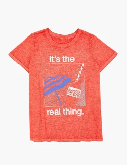 The Tee Shop^Lane Bryant Modern Coca-Cola Burnout Graphic Tee Red
