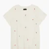 Knit Tops^Lane Bryant Modern Crew-Neck Flower Embroidery Graphic Tee Tiny Flower