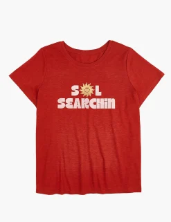 The Tee Shop^Lane Bryant Modern Crew-Neck Sol Searching Graphic Tee Red