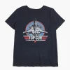 The Tee Shop^Lane Bryant Modern Crew-Neck Top Gun Graphic Tee Blue Nights