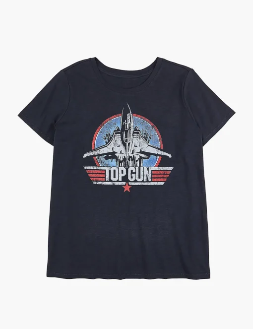 The Tee Shop^Lane Bryant Modern Crew-Neck Top Gun Graphic Tee Blue Nights
