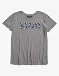 The Tee Shop^Lane Bryant Modern Kind Embroidered Graphic Tee Grey