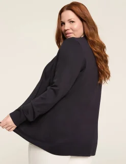Cardigans^Lane Bryant Modern Long-Sleeve Open-Front Cardigan Night Sky