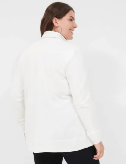 Cardigans^Lane Bryant Modern Long-Sleeve Open-Front Cardigan White