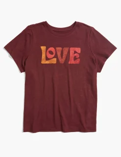 Knit Tops^Lane Bryant Modern Love Graphic Tee Maroon