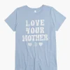 Knit Tops^Lane Bryant Modern Love Your Mother Graphic Tee Faded Denim