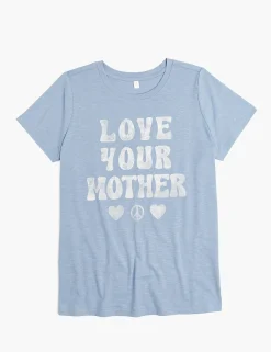 Knit Tops^Lane Bryant Modern Love Your Mother Graphic Tee Faded Denim