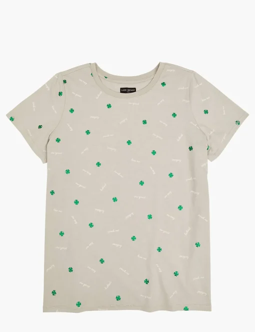 Knit Tops^Lane Bryant Modern Luckiest Graphic Tee Clover