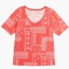 Knit Tops^Lane Bryant Modern Perfect Sleeve Bandana Fade Graphic Tee Coral Bandana