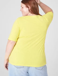 Knit Tops^Lane Bryant Modern Perfect Sleeve Crew-Neck Tee Meadowlark