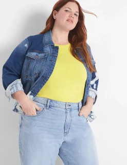 The Tee Shop^Lane Bryant Modern Perfect Sleeve Crew-Neck Tee Meadowlark