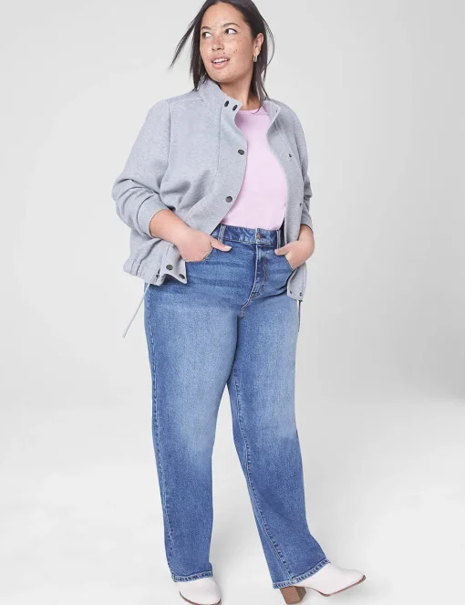 The Tee Shop^Lane Bryant Modern Perfect Sleeve Crew-Neck Tee Orchid