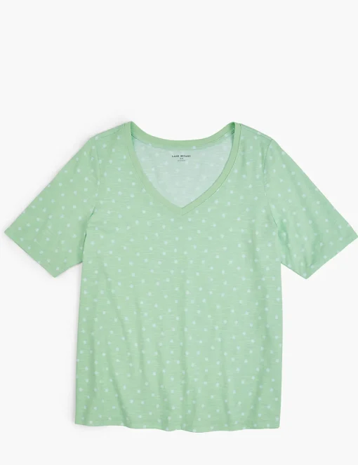 The Tee Shop^Lane Bryant Modern Perfect Sleeve Dot Graphic Tee Green Dot