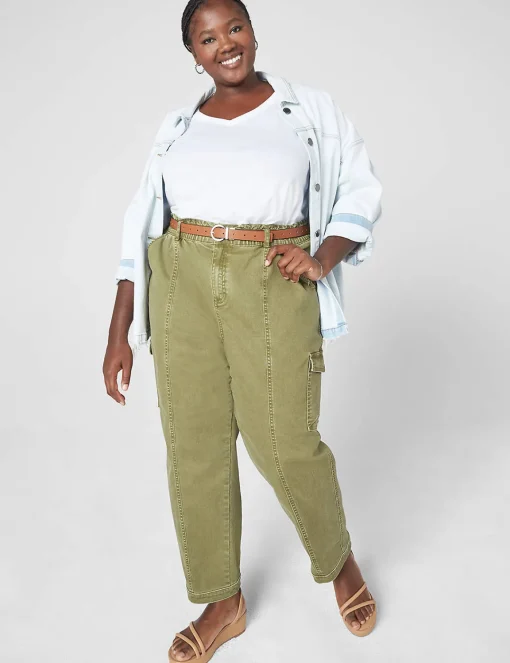 Knit Tops^Lane Bryant Modern Perfect Sleeve V-Neck Tee White