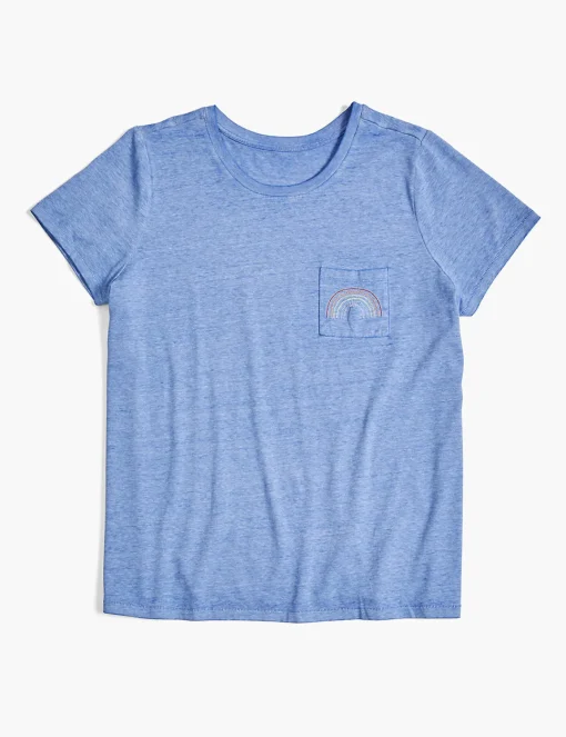 The Tee Shop^Lane Bryant Modern Rainbow Embroidered Graphic Tee Beaucoup Blue