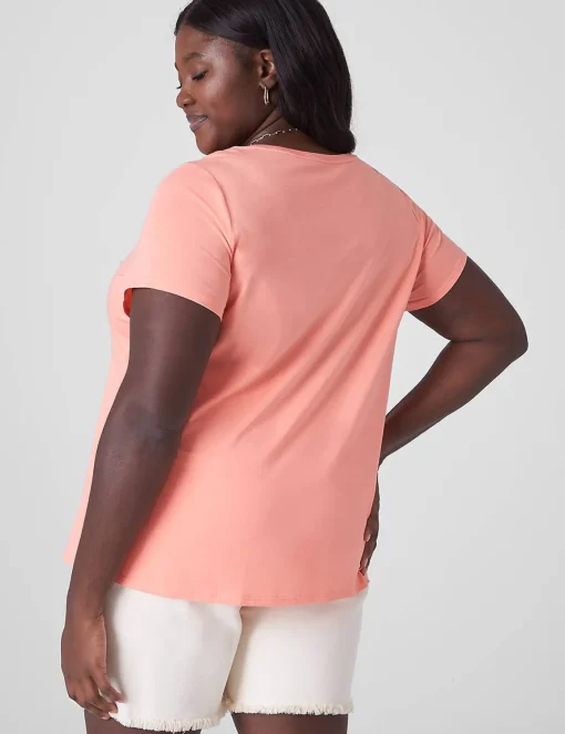 The Tee Shop^Lane Bryant Modern Short-Sleeve V-Neck Tee Desert Flower