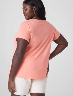 Knit Tops^Lane Bryant Modern Short-Sleeve V-Neck Tee Desert Flower