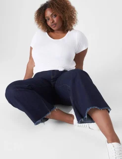The Tee Shop^Lane Bryant Modern Short-Sleeve V-Neck Tee White