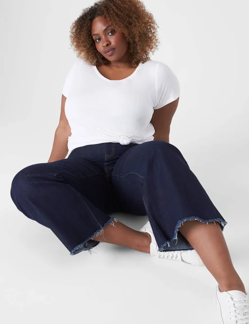 The Tee Shop^Lane Bryant Modern Short-Sleeve V-Neck Tee White