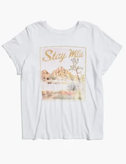 Knit Tops^Lane Bryant Modern Stay Wild Graphic Tee White
