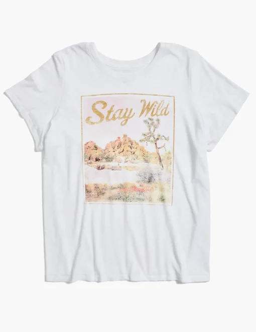 Knit Tops^Lane Bryant Modern Stay Wild Graphic Tee White