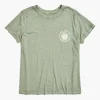Knit Tops^Lane Bryant Modern Teacher Apple Graphic Tee Hedge Green