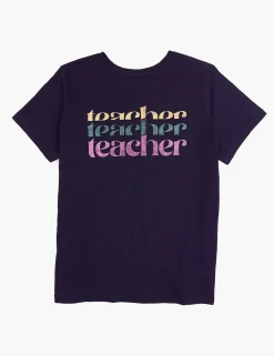 Knit Tops^Lane Bryant Modern Teacher Graphic Tee Maritime Blue