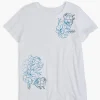 Knit Tops^Lane Bryant Modern Watercolor Floral Graphic Tee White