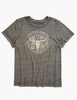 Knit Tops^Lane Bryant Modern Yellowstone Dutton Ranch Graphic Tee Grey