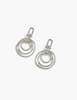 Earrings^Lane Bryant Multi Circle Drop Earrings Silver