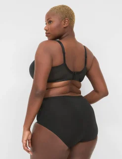 Brief Panties^Lane Bryant No-Show Full Brief Panty With Lace Black