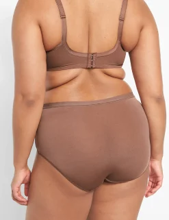 Brief Panties^Lane Bryant No-Show Full Brief Panty With Lace Myristica