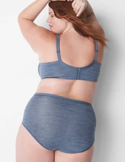 Brief Panties^Lane Bryant No-Show Full Brief Panty With Lace Marl Grisaille