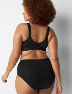 Brief Panties^Lane Bryant No-Show Full Brief Panty With Lace Black