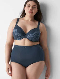Brief Panties^Lane Bryant No-Show High-Waist Brief Panty With Lace Blue Nights