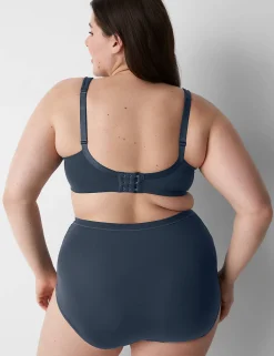 Brief Panties^Lane Bryant No-Show High-Waist Brief Panty With Lace Blue Nights