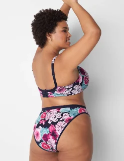 Brief Panties^Lane Bryant No-Show High-Waist French Cut Brief Panty Dreamy Blooms Blue