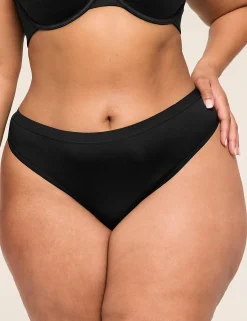 Thong Panties^Lane Bryant No-Show Thong Panty Black