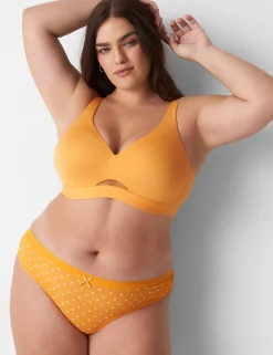 Thong Panties^Lane Bryant No-Show Thong Panty Dot Artisans Gold